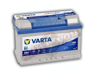 Varta Blue Dynamic EFB (D54) 565500065 (6 CT-65) h-175 65Ah-650Aen R+ - фото 1